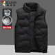 Woodpecker (TUCANO) down vest men's autumn and winter thin stand-up collar vest down jacket solid color jacket top men's black 3XL