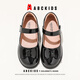 ABC KIDS children's shoes 2025 autumn new Velcro Mary Jane sweet style girls shallow heel small leather shoes black 26