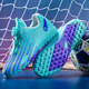 Eusby 2024 teenagers breathable children's football shoes for boys, boys, girls and children breaking nails Velcro training shoes 6199 blue broken nails (buy one get five free) 29