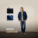 Levi's Levi's 25th Autumn and Winter New Style Couple's Fashionable Casual Loose Ribbed Stand Denim Down Jacket Black M