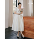 Lism International First-Line Brand White Robe Robe Milk Candy Custom Widding Robe Marile Engagement et obtenir un certificat White Robe Champagne blanc (spot) XS