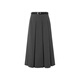 Eifini (eifini) Eifini classic simple texture pleated long skirt for women 2025 autumn new versatile casual commuting skirt dark sandalwood mid-length version free belt with order M 100-110Jin Jin equals 0.5 kg