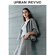 
UR2025 autumn new women's clothing simple casual hooded drawstring zipper jacket UWH150051 flower gray M
