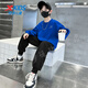 Xtep children's sports suit autumn and winter plus velvet to keep warm, loose and versatile, boys and girls, medium and large children's sweatshirt and sweatpants two-piece set, royal blue + leggings, regular style 140 cm Xtep children's sports suit autumn and winter plus velvet to keep warm, loose and versatile, boys and girls, medium and large children's sweatshirt and sweatpants two-piece set, royal blue + leggings, regular style 140 cm
