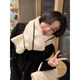 Écharpe de mélange de pics (Tucano) pour femmes en hiver épaissie de style chaud et parfumé à la mode et polyvalent grand châle de châle doux et gluant. Tempérament blanc