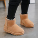Pull back children's snow boots winter style girls' shoes boys' warm plus fleece cotton shoes WBNJS0375 camel 36