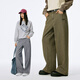 MMLG American Retro Jeans für Herbst Herbst neue lose und vielseitige Textur koreanisches Paar gerade Hosen grün braun s