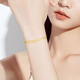 Lan Lian Lucky Four Leaf Clover Double Layer Gold Bracelet 999 Pure Gold Bracelet Women's Fashion Light Luxury Gift for Girlfriend Double Layer Four Leaves 0.07g