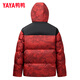 鸭鸭（YAYA）本命年羽绒服男女2025年冬季新款短款连帽时尚男士加厚保暖外套 黑青迷彩色 L (175) 【建议130-150斤】