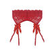 Sexy Lace Black Seductive Women's Gelet Spender Sospeche de medias europeas y americanas de medias retro integradas Red Garter