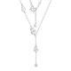 Bank of China Yijin pt950 gourd platinum fashion necklace plain chain versatile clavicle set chain birthday and Mid-Autumn Festival gift for girlfriend Fish scale three gourd set chain weighing about 5.4g