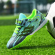 
LNML2025 new product teenager football shoes children boy elementary school students sneakers Velcro grass training shoes men and women balls 6199 black and blue broken nails 30