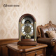 Lisheng German imported mechanical movement desk clock solid wood nave winding high-end new Chinese style atmospheric hourly time chime bell solid wood antique color 14*20*32.8cm