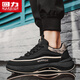 Pull back men's shoes 2025 autumn and winter new sports shoes men's cushioning dad shoes casual shoes black khaki 42