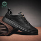 Woodpecker Men's Shoes Winter 2025 New Business Formal Wear British Trend Versatile Sports Shoes Men's Black Casual Leather Shoes Men's Black 42