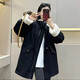
ROAR UTHAUG2025 winter new Korean version of lamb fur loose medium length parka overcomes women's waist-hugging slimming plus velvet thickened coat card green warm plus velvet M Recommended 90-105Jin [Jin equals 0.5 kg]