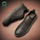Woodpecker Men's Shoes Winter 2025 New Business Formal Wear British Trend Versatile Sports Shoes Men's Black Casual Leather Shoes Men's Black 42