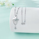 Laofu gold platinum necklace pt950 gemstone water drop tassel butterfly adjustment set chain for women as a birthday gift for girlfriend and wife, about 5.1g