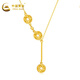 CHINA GOLD gold necklace 18K gold AU750 crushed ice ice coin birthday gift