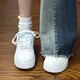 Chaussures féminines Kappa Chaussures selles épaisses pour femmes 2025 Automne Nouvelle semelle douce Chaussures décontractées pour les femmes Sports polyvalents Chaussures blanches pour femmes Egret White 38 (235 mm)