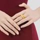 Chow Sang Sang Xianglong gold ring Shengsheng Youxi solid gold wedding ring open ring wedding three gold 94542R price 13.49 grams (including labor cost 400 yuan)