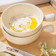 Cream tableware for one person, cartoon ceramic handle bowl, underglaze color instant noodle bowl, household rice bowl, high-looking plate, Goodnight Sheep (handle bowl) 1-piece set