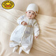 G.DUCKKIDS baby clothes spring and autumn sleeping bag children winter anti-kick quilt warm pajamas male and female baby quilted one-piece pajamas dandelion warm thin cotton sleeping bag 80 recommended 8-12 months