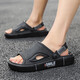 Hausschuhe Herren Sommer tragen Anti-Rutsch-Anti-Odor-Sportsandalen für Männer mit Dual-Purple-Strand Sandalen Männer schwarz grau 42