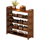 Bamboo Yijia Corridor Entrance Sturdy and Durable Shoe Rack Multi-Function Shoe Storage Rack Retro Multi-layer Small Narrow Dormitory Under Table Shoe Cabinet Brown 6-Layer 80