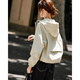 Veste à capuche de couleur pure de style coréen pour femmes 25 ans Nouveau tempérament à la mode