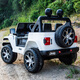 Dake JEEP Jeep authorized children's electric car baby four-wheel four-wheel drive off-road toy children can sit on the remote control car top with white + four-wheel drive