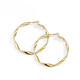 Fat Donglai's same style 18k gold hoop hoop earrings retro large 2025 new earrings women's niche design gold diameter 3.5cm 925 silver needle + combination