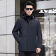 
BABAOLANG mink coat men's parka can remove mink fur in winter, one-piece inner liner middle-aged Nickname fur coat Navy blue L (170) Recommended weight 110-125 Jin [Jin equals 0.5 kg]