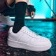 Chaussures féminines Kappa Chaussures selles épaisses pour femmes 2025 Automne Nouvelle semelle douce Chaussures décontractées pour les femmes Sports polyvalents Chaussures blanches pour femmes Egret White 38 (235 mm)