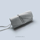 Jane Regina high-end evening dress small clutch silver banquet clutch bag women's diamond pleated bag with cheongsam clutch bag light gray thick long chain + slender chain