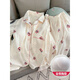 
Victoria's style with chest pads, large size pajamas for women in spring and autumn cloud cotton long sleeves sweet and cute girl's home clothes two-piece set with chest pads-9904 polka dot bear [long sleeves + long trousers XL [110-130Jin [Jin equals 0.5 kg]]