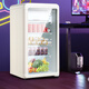 Xianke retro ice bar small white household refrigerated refrigerator fresh cabinet transparent mini red wine cabinet beverage cabinet tea hotel office display cabinet high-looking constant temperature pier bar 150 liters first-class energy efficiency + refrigeration + micro-freezing + light retro white