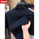 Hengyuanxiang worsted short-sleeved wool sweater men's knitted wool sweater thickened 2025 spring autumn winter half turtleneck bottoming shirt black gray M 48 165100-125Jin Jin equals 0.5 kg