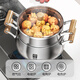 Fat Donglai Yangma recommends the new thickened steamer 316 stainless steel large capacity household multifunctional soup pot 316 food grade with steaming grid_( 24cm 20-26cm