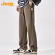 Jeep (JEEP) pants men's sweatpants autumn and winter wide-leg casual pants loose straight sports pants men's Khaki XL