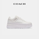 COACH New Year's gift, women's shoes, thick-soled sneakers, single shoes, retro, versatile, casual, comfortable and commuting, bright white 36