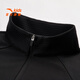 Anta children's T-shirts for boys and girls 2025 autumn new style plus velvet simple and versatile outdoor stand collar long T basic black-4 120