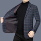 TPZBWG high-end brand plaid suit men's 2026 autumn and winter new business casual suit single suit men's jacket blue gray M 170