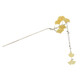 Ancient style ginkgo leaf hairpin tassel hairpin women's high-end ball headband hairpin simple Chinese style hairpin headdress ginkgo yellow (gold)