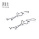 Chow Sang Sang (CHOW SANG SANG) platinum earrings Pt950 heart-shaped hanging beads tassel earrings white gold earrings 78737E