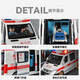 He Jiagong 120 ambulance toy car boy alloy large simulation police car child girl doctor rescue car model with minifigure gift pack 5 door ambulance with fire/police car/ambulance