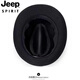 JEEP SPIRIT Top Hat Men's British Gentleman Temperament Old Man Hat Autumn and Winter Top Hat Woolen Top Hat Warm Stage Jazz Hat Middle-aged and Elderly Hat Black/Gentleman Top Hat L (within 57.5-60cm)