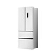 Rongsheng 437L French multi-door four-door ultra-thin zero-embedded bottom heat dissipation household first-class energy efficiency dual-frequency air-cooled frost-free mother and baby refrigerator national subsidy BCD-437WD3MPQ white