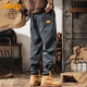 JEEP Casual Pants Men's Autumn and Winter Loose Pants Men's Workwear Straight Trendy Versatile Men's Pants Black XL