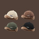 Dengniu Road Internet celebrity ins lamb velvet thickened warm duck tongue ear protection hat for men and women autumn and winter thickened cycling flying Lei Feng hat black M (5658cm)